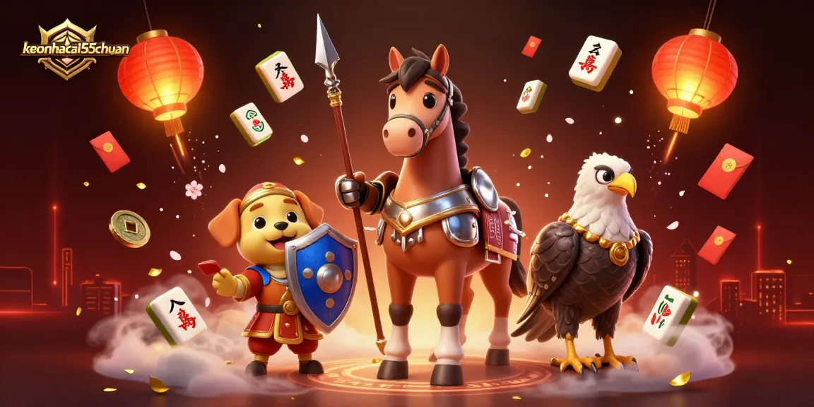 Engage with keonhacai55chuan's thrilling gaming scene featuring dynamic characters and vibrant symbols.