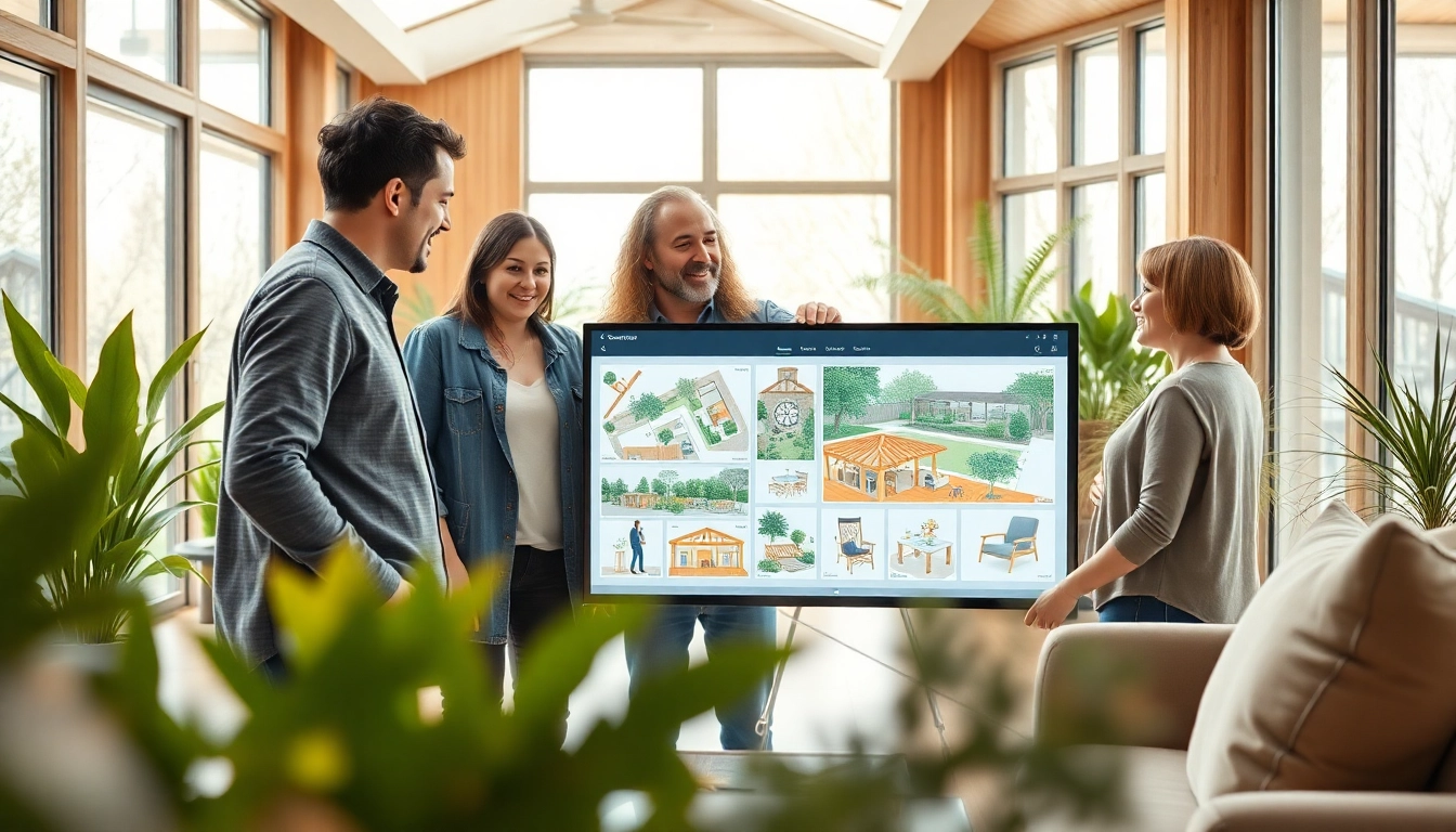 Wintergarten Konfigurator zur Besprechung von Design-Optionen in einem modernen Raum.