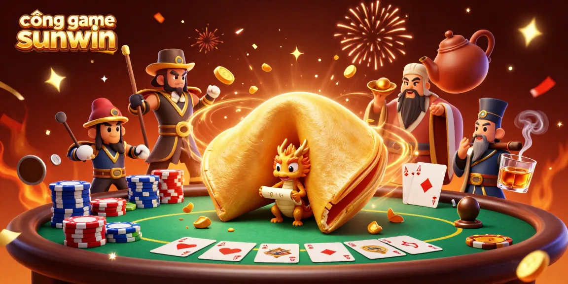 Engage with the vibrant cổng game sunwin scene showcasing playful casino characters and elements.