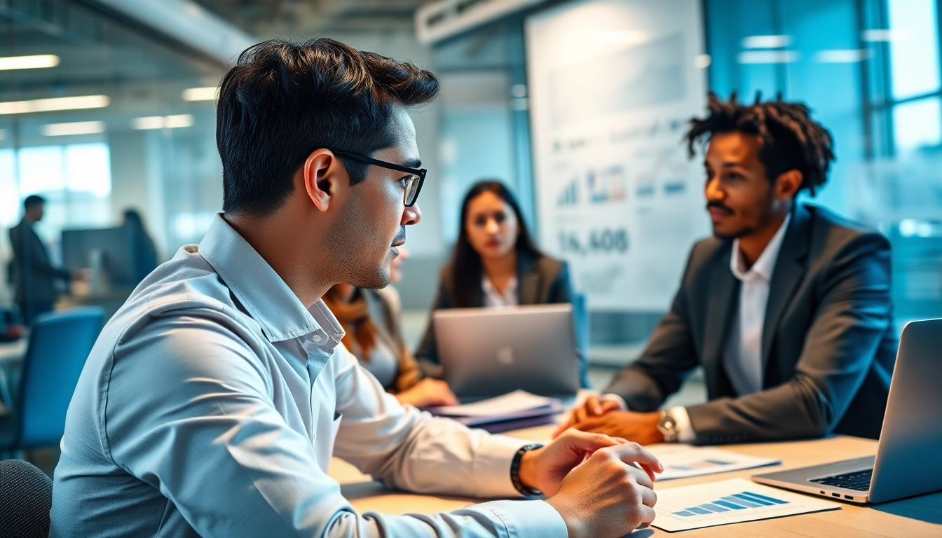 Interviewer with Headhunter Ingenieure, engaged with engineering candidates in a professional setting.