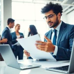 Headhunter Schweiz führt ein erfolgreiches Vorstellungsgespräch mit Klienten durch.