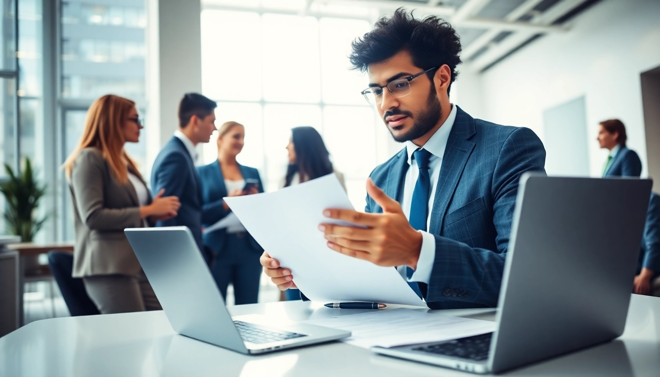 Headhunter Schweiz führt ein erfolgreiches Vorstellungsgespräch mit Klienten durch.