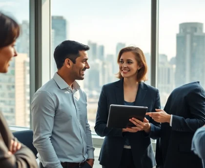 Headhunter Schweiz berät Kandidaten in einem modernen Büroumfeld