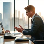 Headhunter IT berät einen IT-Experten in einer modernen Büro-Umgebung.