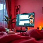 Inviting atmosphere showcasing a cozy digital chat environment for engaging sex chat conversations.