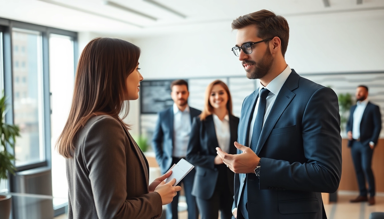 Headhunter Schweiz berät Bewerber in einem modernen Bürosetting.